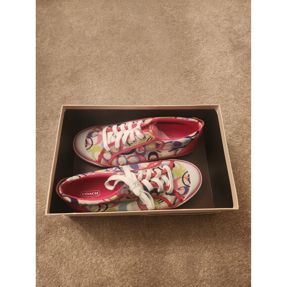 Coach Barrett Poppy Multicolored Multiprint Sneakers Size 10 - Picture 10 of 10